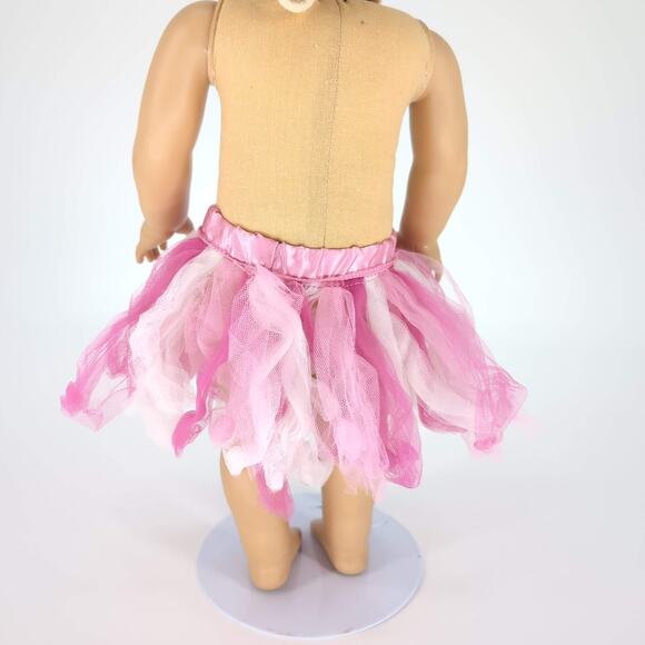 Unbranded Pink & White Tulle Ballet Style Pull On Skirt Tutu for 18" Dolls - GUC - Picture 3 of 11